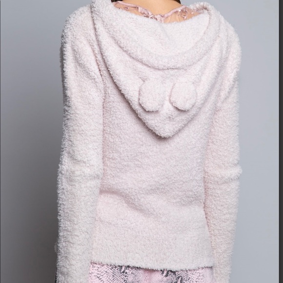 🔥Host Pick🔥POL Pink Cozy Hoodie with Animal Ears - Picture 7 of 10